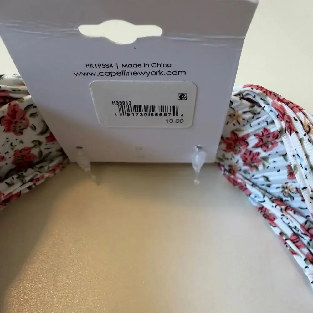 Floral pleated headband